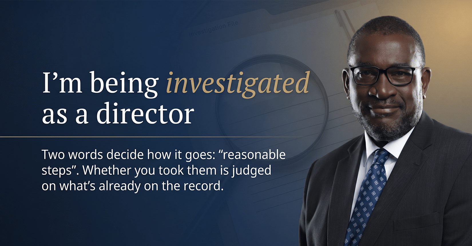 Chapter 05: I'm being investigated as a director