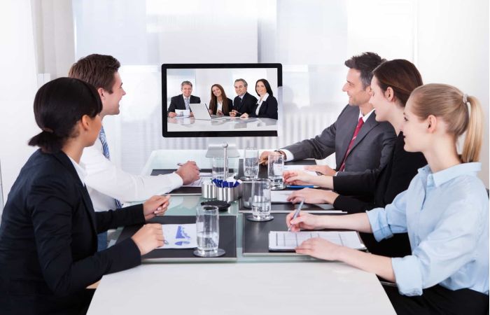 photodune 6685056 businesspeople in video conference at business meeting m 4 7326d489